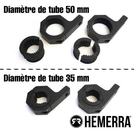 PAIRE DE FIXATIONS HEMERRA POUR TUBE 50/35MM