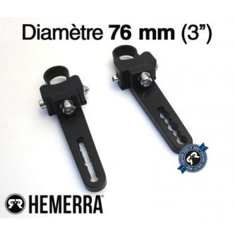 PAIRE DE FIXATIONS HEMERRA POUR TUBE 76MM DE DIAMETRE